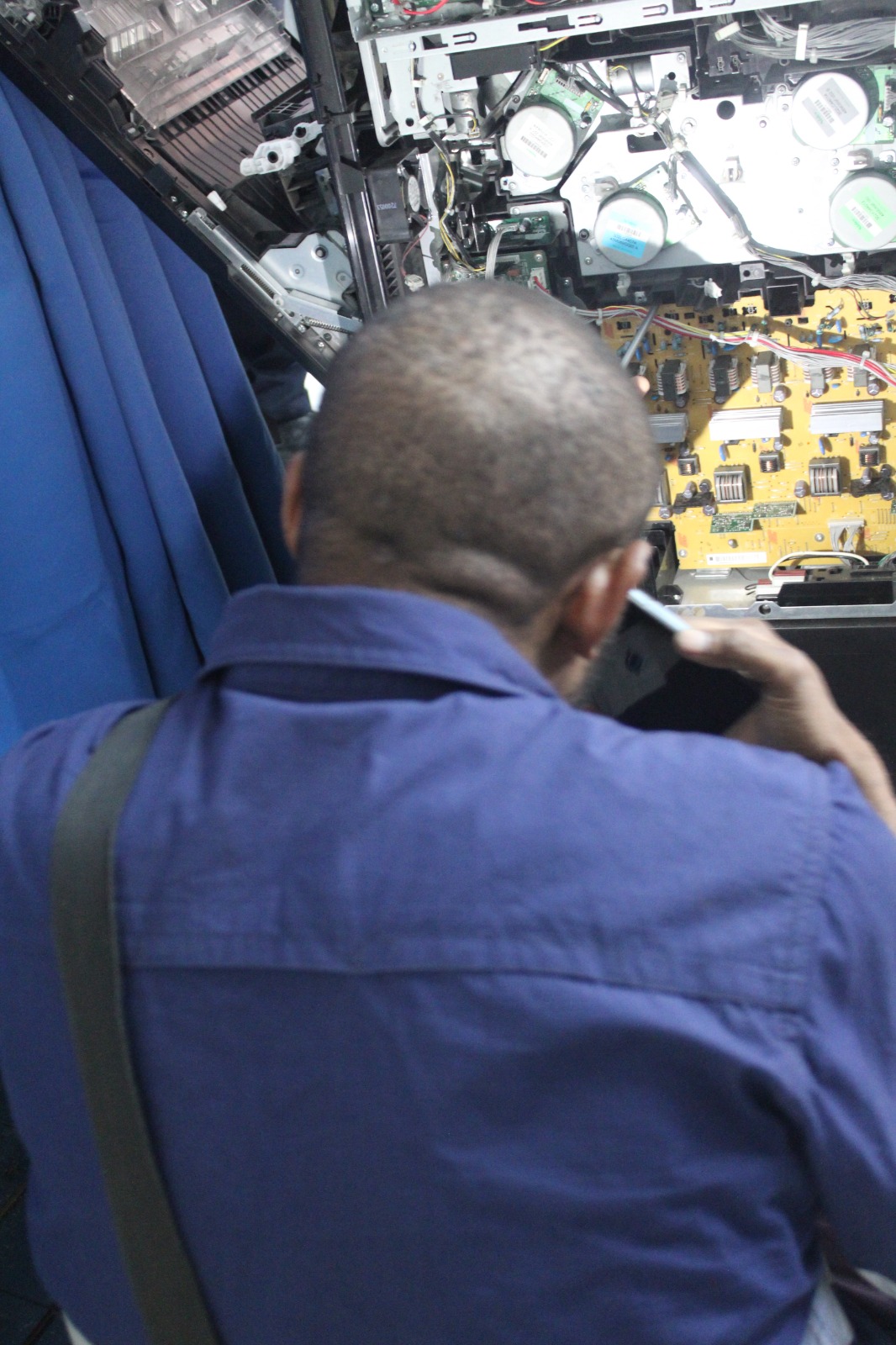 CBS technical team working